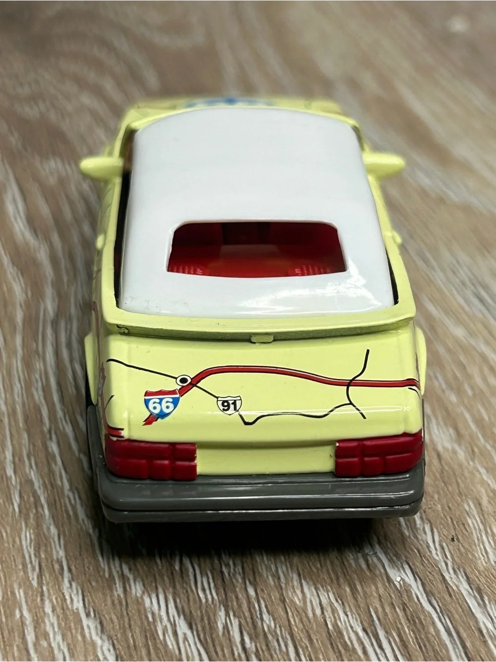 Vintage 1992 Road Champs Saab 900 Turbo Convertible Route 66 Diecast Car